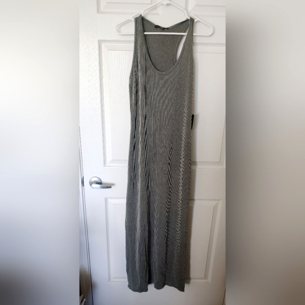 "Re-laxed but Not Least" Sage Green Ribbed Sleeveless Maxi Dress